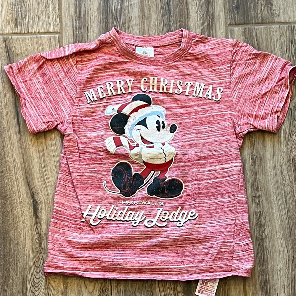 Disney Kids Red Holiday Lodge T-Shirt